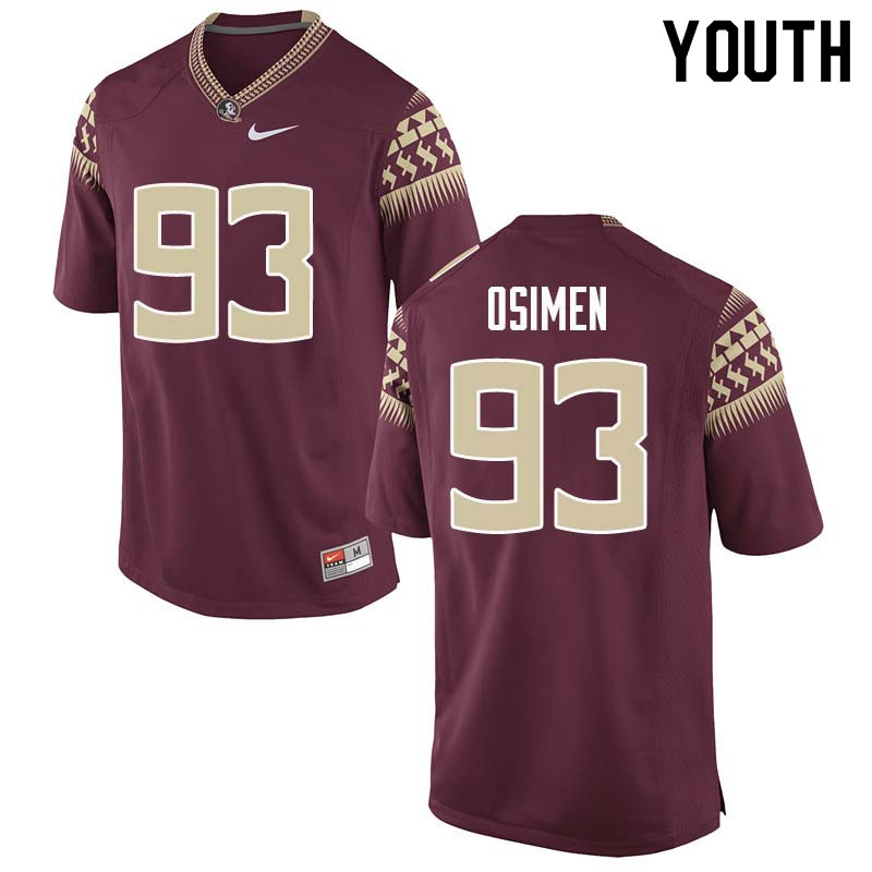 Youth #93 Peter Osimen Florida State Seminoles College Football Jerseys Sale-Garnet